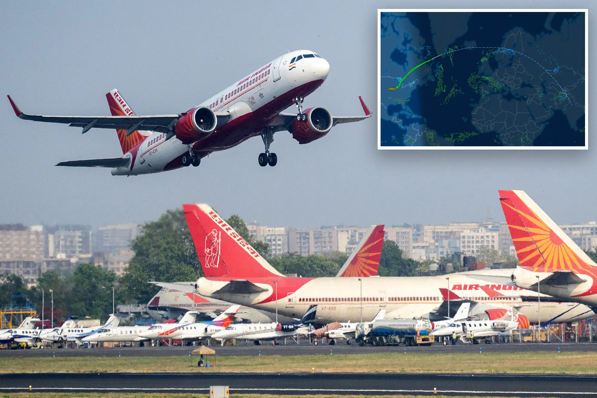 Air India Chicago-Delhi Flight Returns